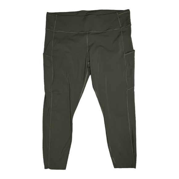 Lululemon Fast and Free Tight II 25” Nulux Dark Olive Green Leggings - Picture 6 of 10